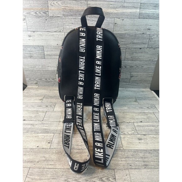 NWOT Vtg Naruto Akatsuki Red Cloud Faux Saffiano Leather Mini Backpack Bag 2002 - Picture 5 of 11